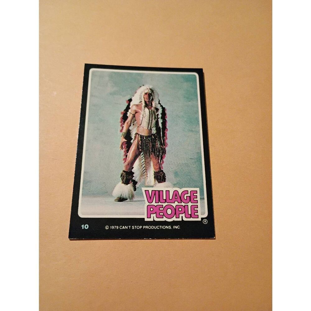 Vintage 1979 Village People Trading Card #10 Disco Era Vintage Music Collectible